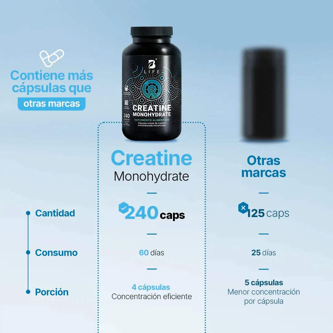 Imagen de Creatina Monohidratada Micronizada | 240 Cápsulas | Alta Pureza