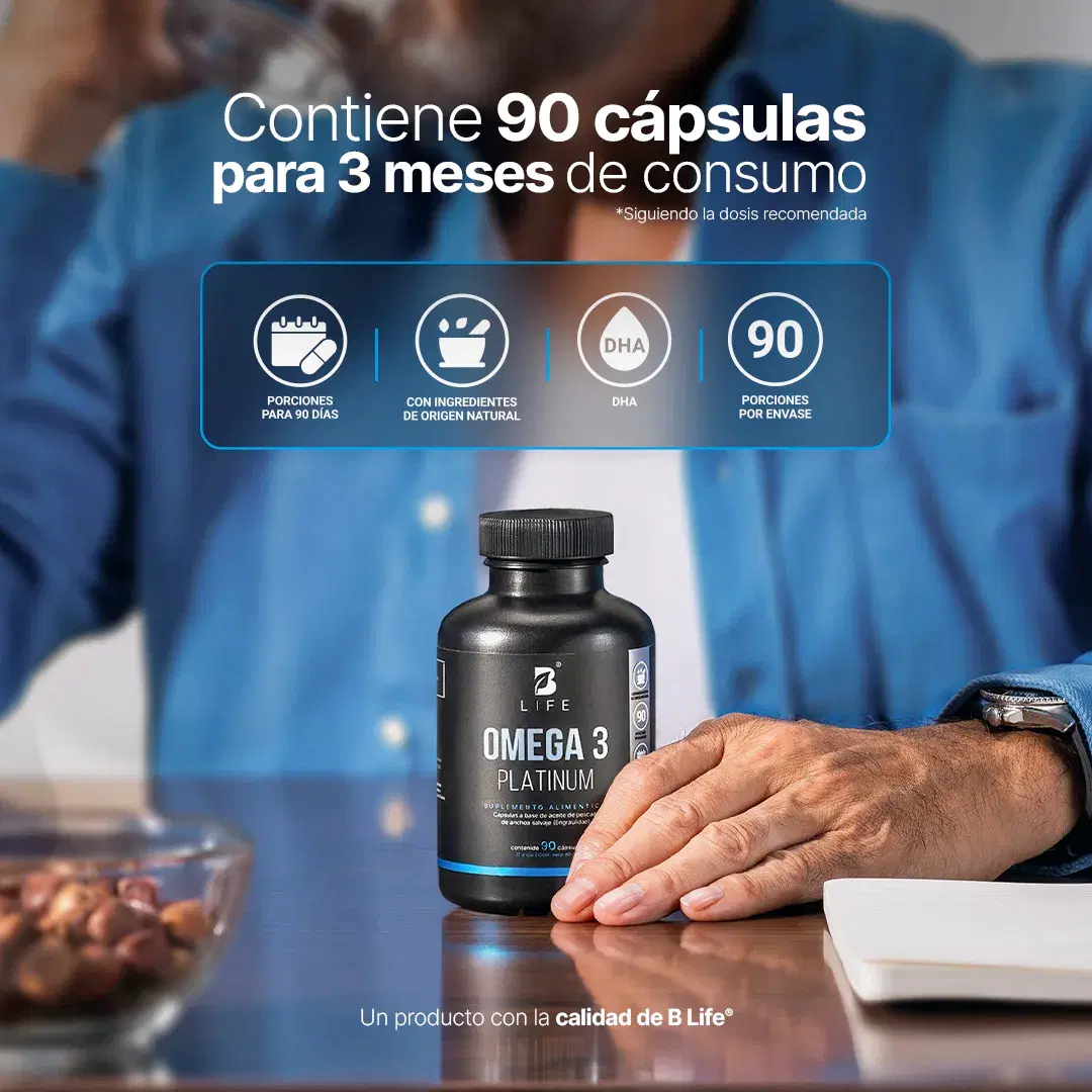 Imagen de Omega 3 Platinum | Anchoa Salvaje con EPA y DHA | sin Metales Pesados | 1000 mg por porción
